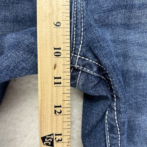 T.K. Axel Slim Boot Cut Stretch Blue Denim Jeans Mens 32x30 NEW - Picture 10 of 16